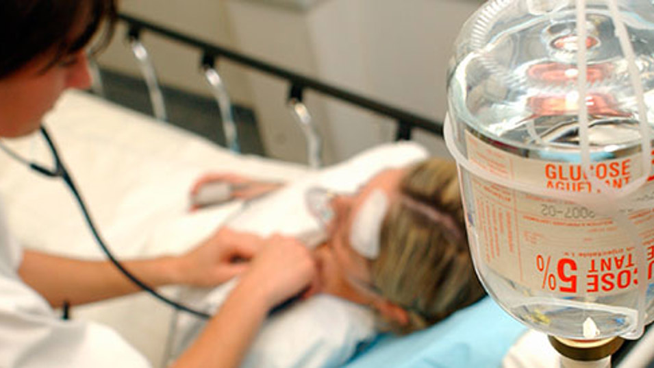 En patient på hospitalet