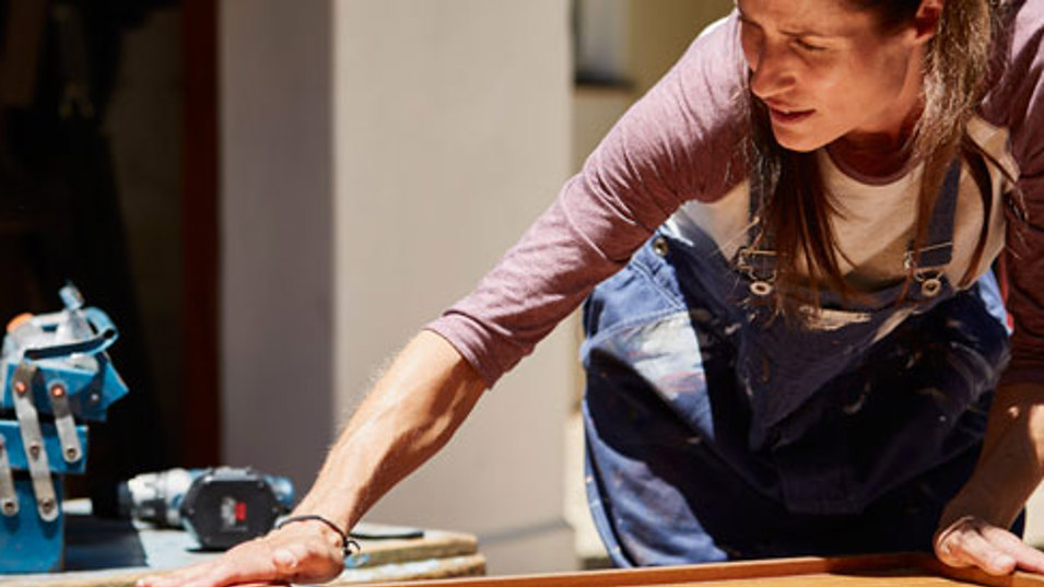 Håndværker med værktøjskasse