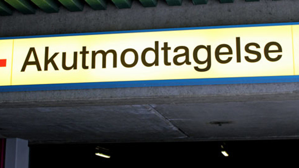 Skilt fra akutmodtagelsen