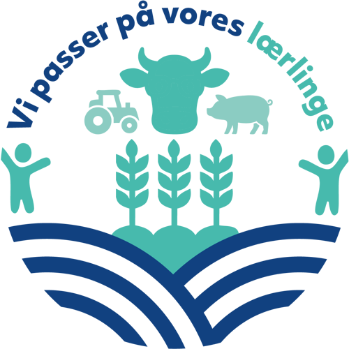 Logo En sikker start - landbrug: Vi passer på vores lærlinge