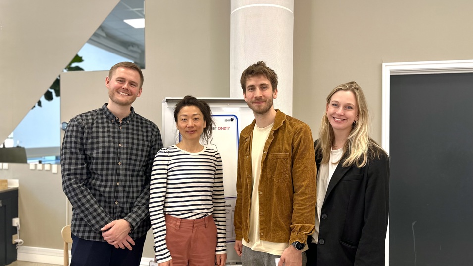 Fire forskere fra NFA står på række